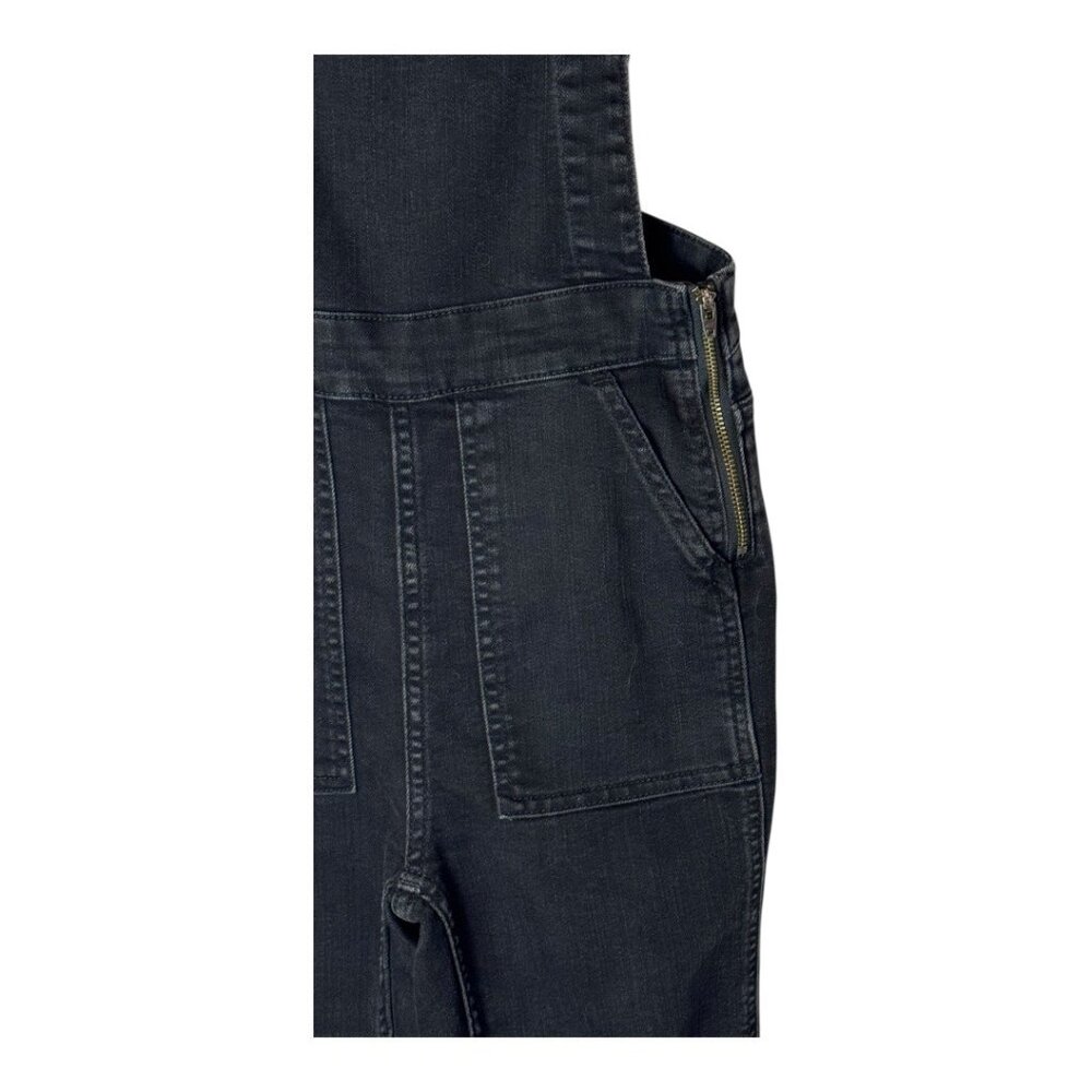 Madewell Overalls Women XS Washed Black Luna Denim Skinny Gothic Grunge‎ Outdoor - Picture 8 of 11